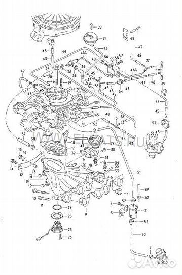 Подушка под карбюратор Audi 80/90 1,8LB3 86-91