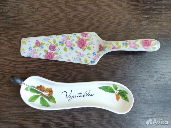 Лопатка для торта и оливница новые