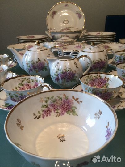 Сервиз чайный и столовый Сирень Дулево 57 год