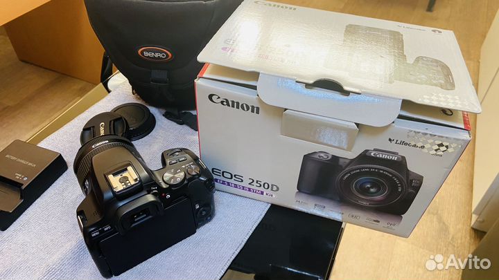 Зеркальный фотоаппарат canon 250D Kit 18-55 STM