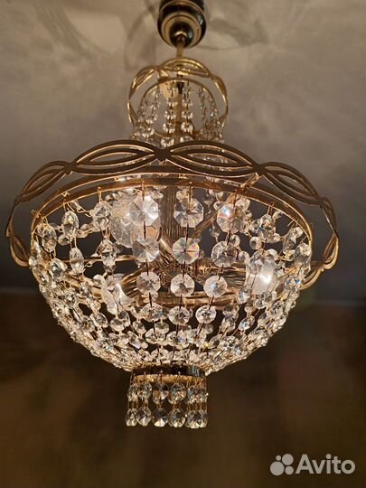 Люстра хрустальная Swarovski 3 лампы E14 по 40 Вт