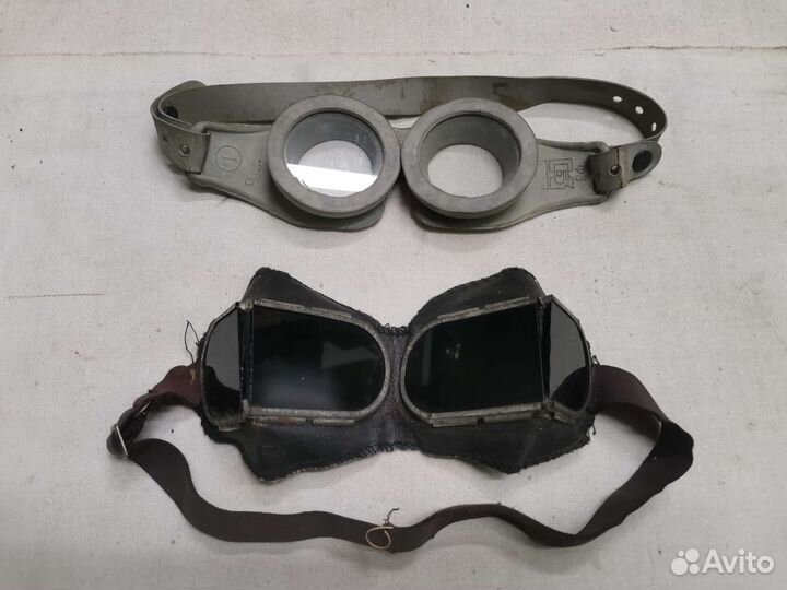 Защитные очки от огня и воздуха. СССР 2 шт. (Ч)