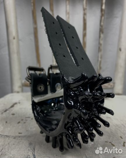 Кожаный браслет Black Resin Warrior Bracelet II