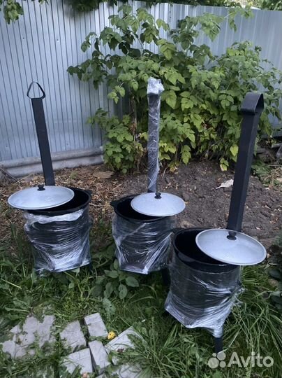 Казан чугунный с печкой 10 литров