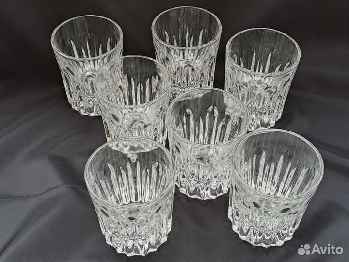 7 стаканов стопок СССР стекло винтаж ретро рюмки