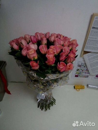 Цветы розы букет