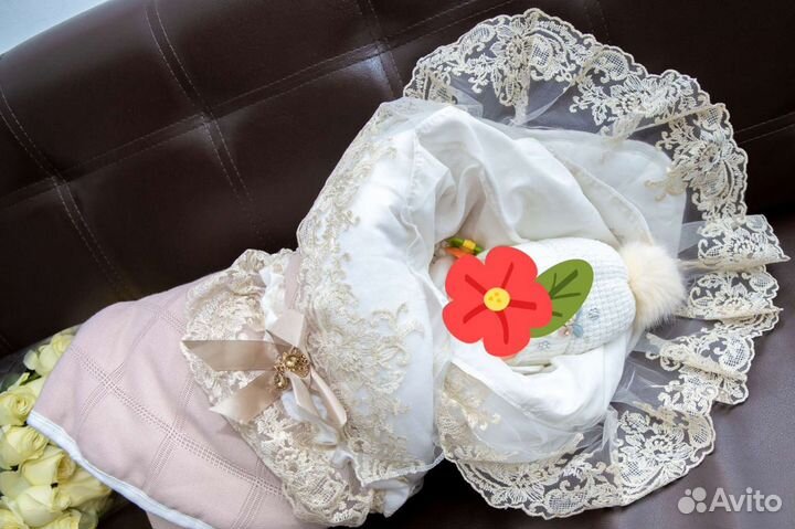 Конверт-одеяло на выписку для девочки