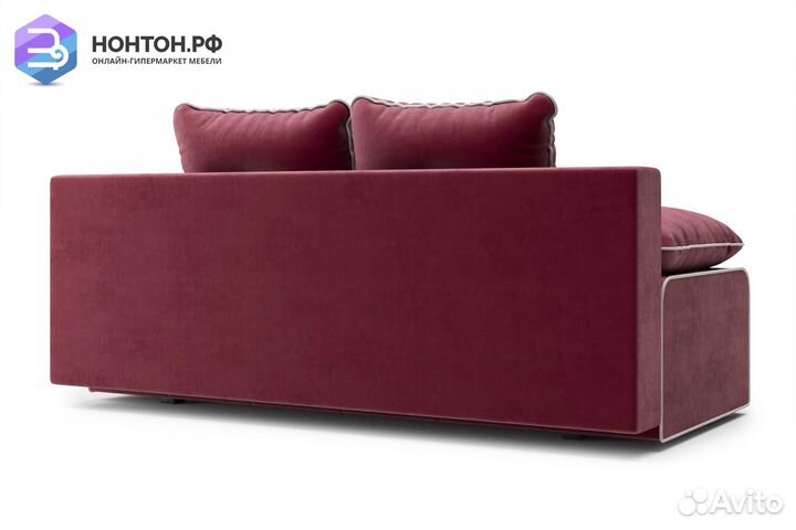 Диван еврокнижка Лестер бордовый