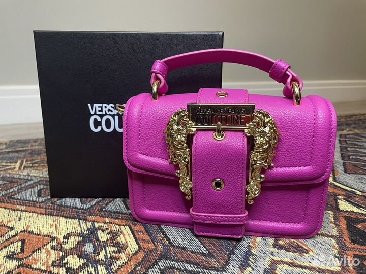 Versace jeans couture розовая мини сумка