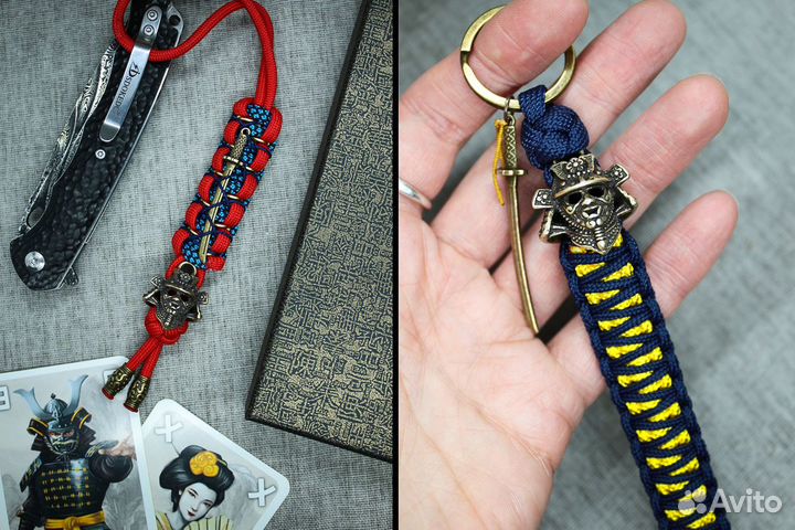 Темляк на нож и брелок на ключи - самурай