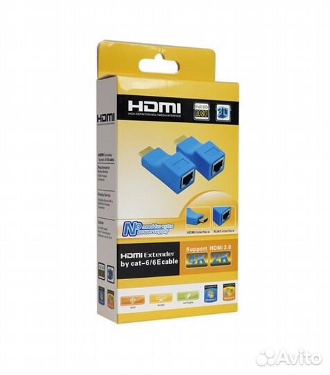 Удлинитель hdmi по витой паре на 30 метров