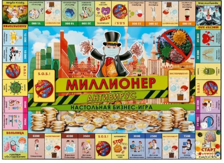 Настольная бизнес-игра.Миллионер.Новая