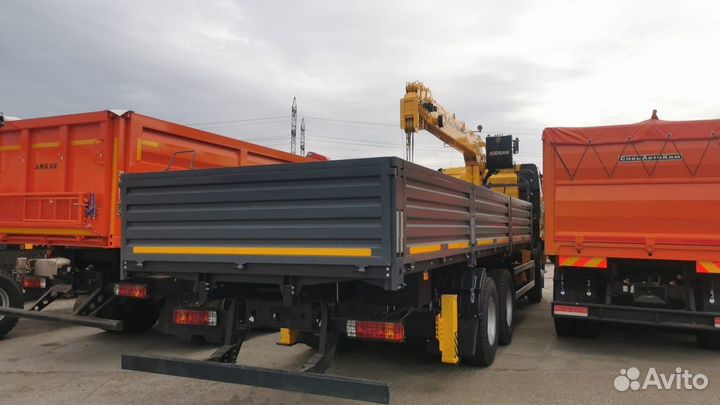 Бортовой грузовик FAW 3250 с КМУ Soosan, 2024