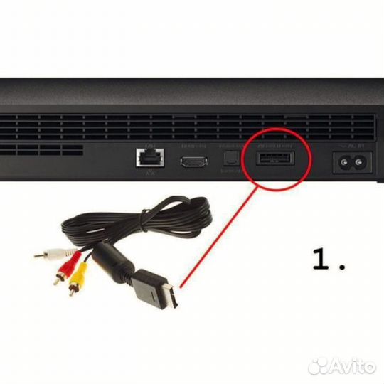 Кабель RCA/AV (тюльпаны) для Sony Playstation