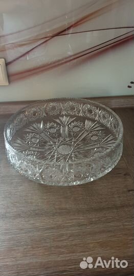Ваза для фруктов хрустальная СССР