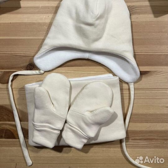 Шапка снуд варежки