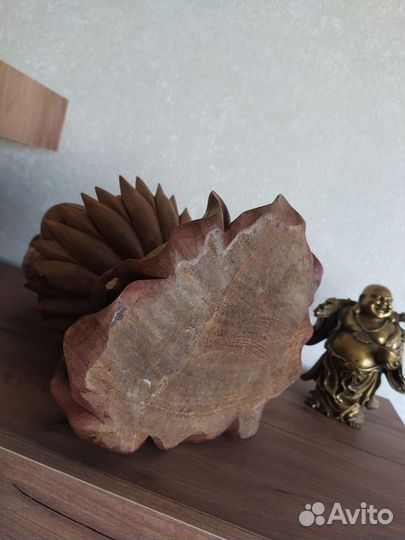 Будда на лотосе, дерево, тяжёлая