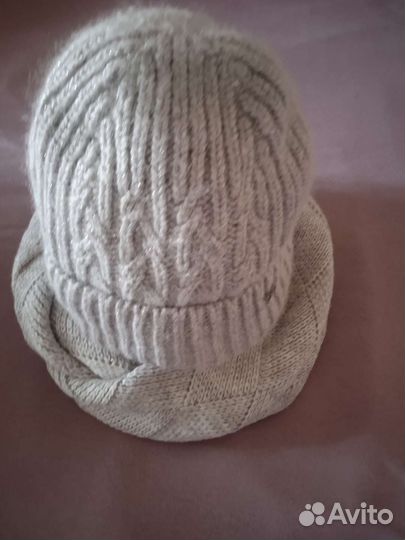 Комплект шапка и снуд зимний