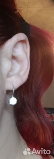 Серьги серебряные с горным хрусталем СССР