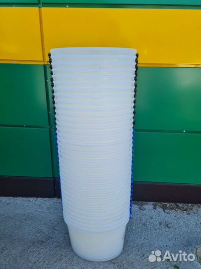 Ведра 20л пластиковые овальные с крышкой