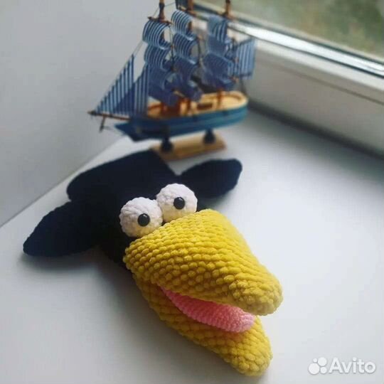 Логопедическая игрушка говорушка на руку Каркуша