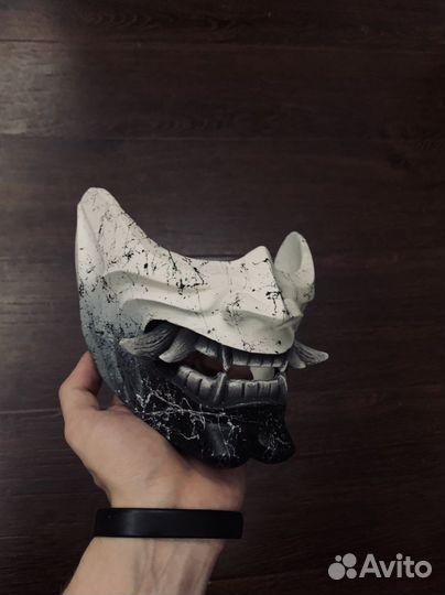 Японская самурайская маска «Мэнгу» (ручная работа)