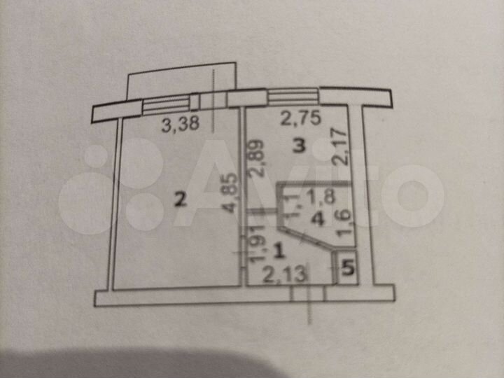1-к. квартира, 29,1 м², 3/3 эт.