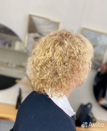 Биозавивка волос, хим завивка, прикорневой объём