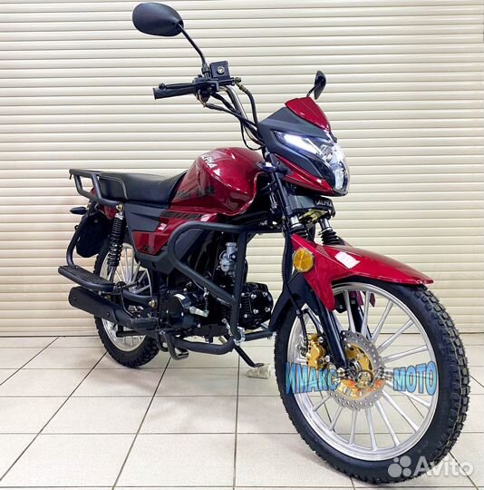 Мопед Alpha V 49 сс тюнинг на 125 cc. красный