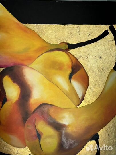 Картина маслом с поталью