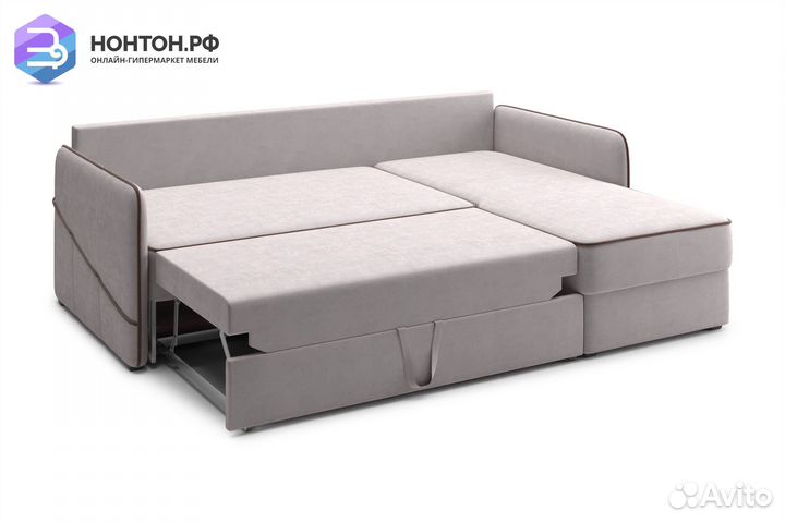 Диван угловой дельфин Энерджи бежевый