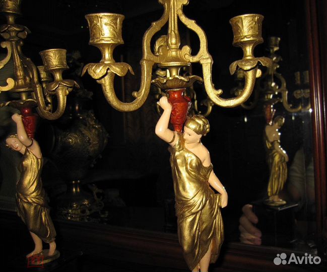 2 Подсвечники Девушка с кувшином.19 век. Франция