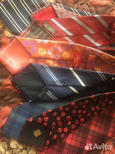 Галстук мужской, коллекция 10 шт. Италия