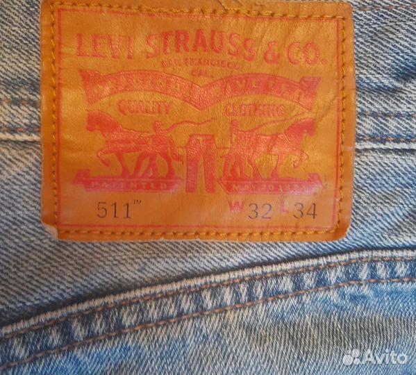 Джинсы levis 511 W32 L34