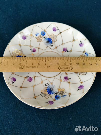 Блюдце Золотая сетка лфз