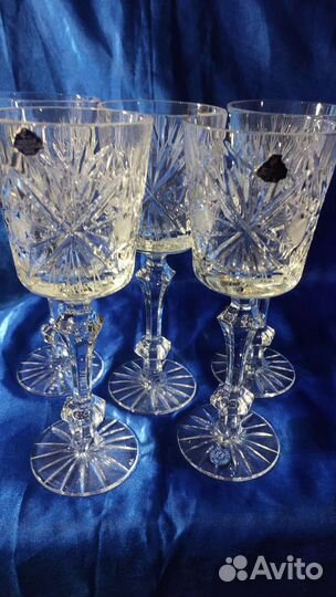 Фужеры Кубки 5 шт Хрусталь В. 23,6см