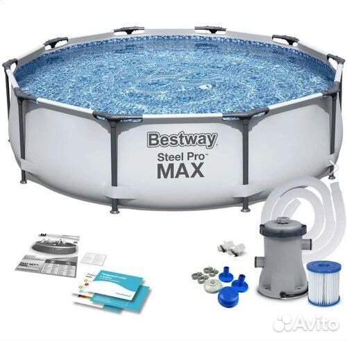 Каркасный бассейн 305 76 новый с фильтром насосом