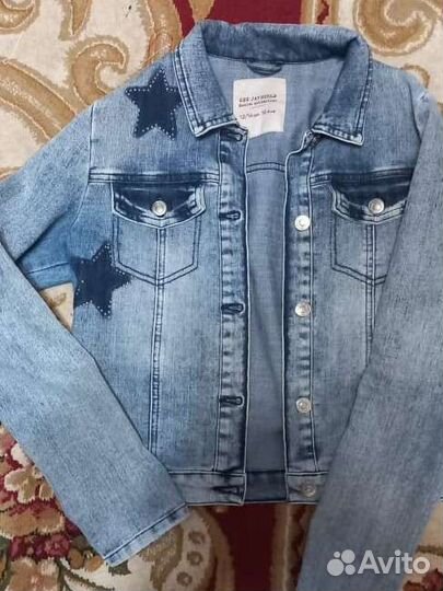 Пиджак для девочки джинсовый