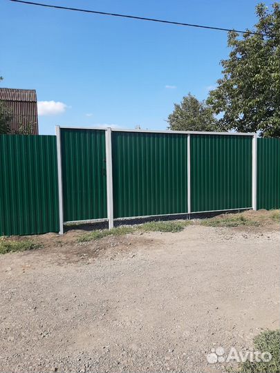 Забор 20 м из профнастила с воротами, под ключ