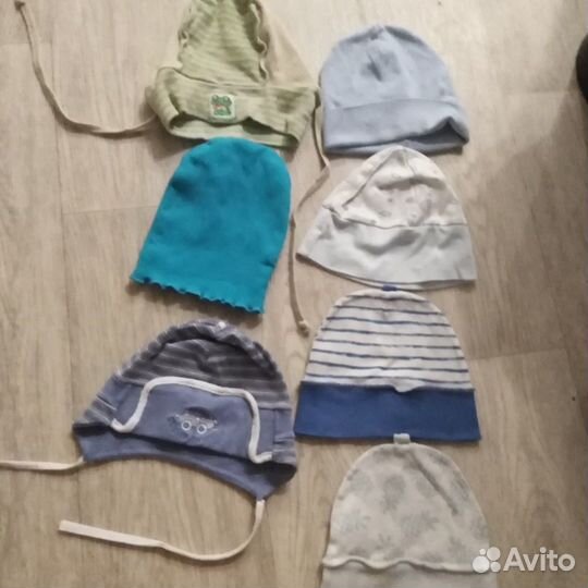 Детские шапочки для лета и весны, на 3-6 мес. Бесп