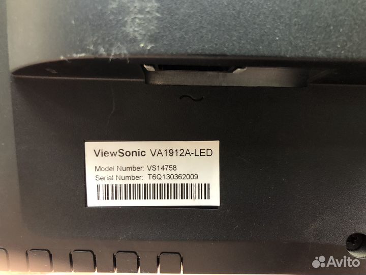 Монитор viewsonic VA1912A-LED 19