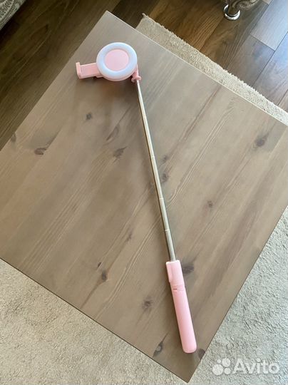 Штатив/селфи палка для телефона розовая