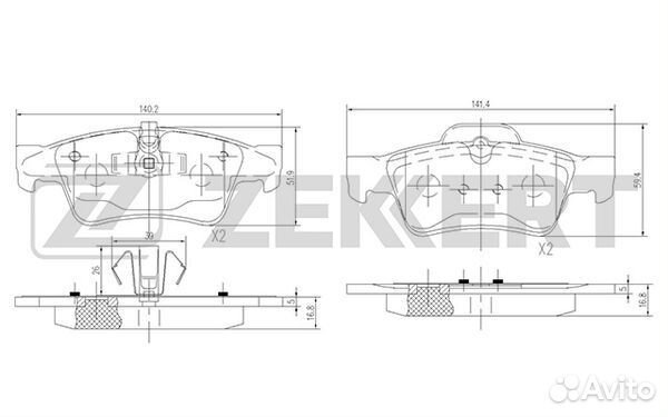 Колодки торм. диск. задн. MB G-Class (W463) 12- GL (X164) 06- ML (W164) 05- R-Class (251) 05