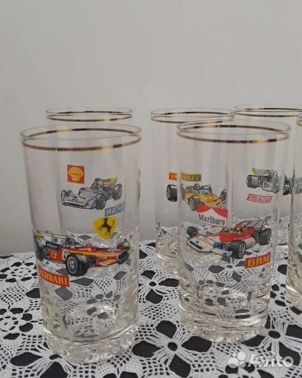 Стаканы Богемия formula 1 машинки