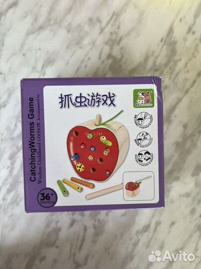 Развивающая магнитная игра натуральное дерево