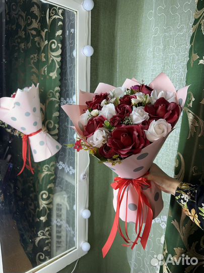 Букет из мыльных роз