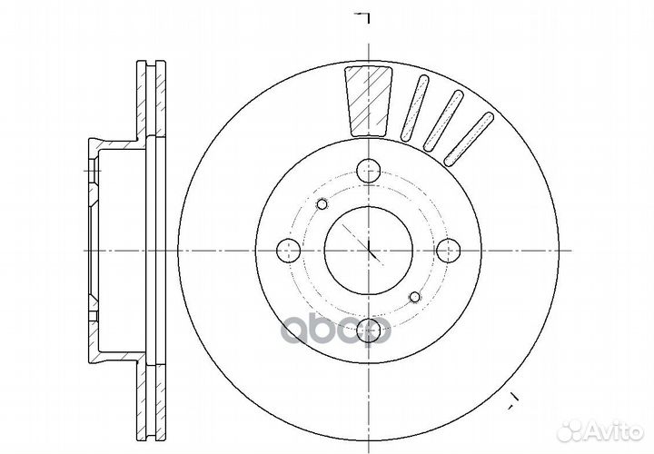 Диск тормозной вентилируемый G-brake GR-02559