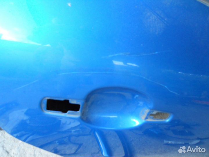 Дверь задняя правая пежо 207 хэтчбэк синяя