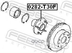 Ступица колеса перед прав/лев 0282T30F Febest