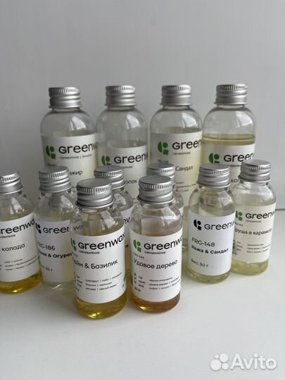 Материалы для свечеварения отдушки GreenWax, воск